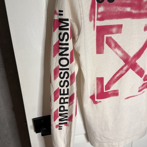 Diag Stencil Off-White Long Sleeve T-shirt